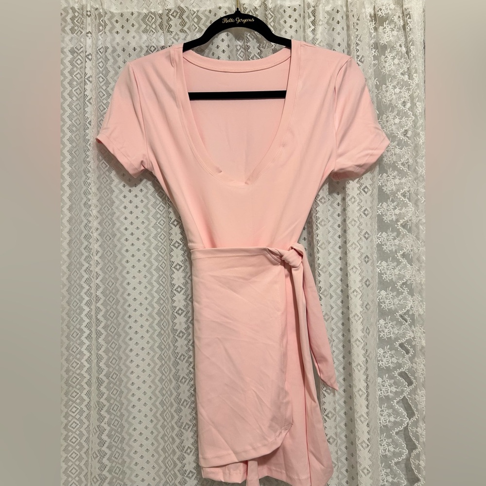 Pink Wrap Dress